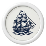 Sailing-ship button